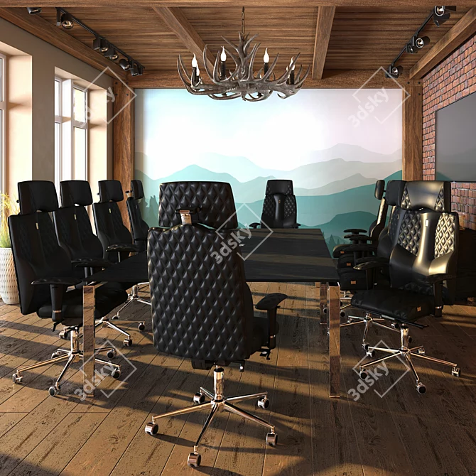 Exotic Luxury: OM Kulik System CROCO Ergonomic Chair 3D model image 5