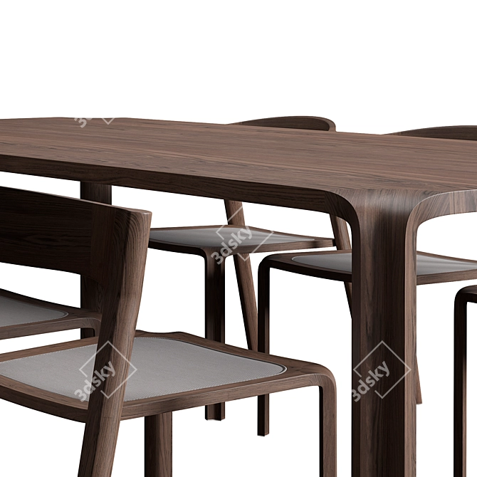 Primum Modern Dining Set 3D model image 3