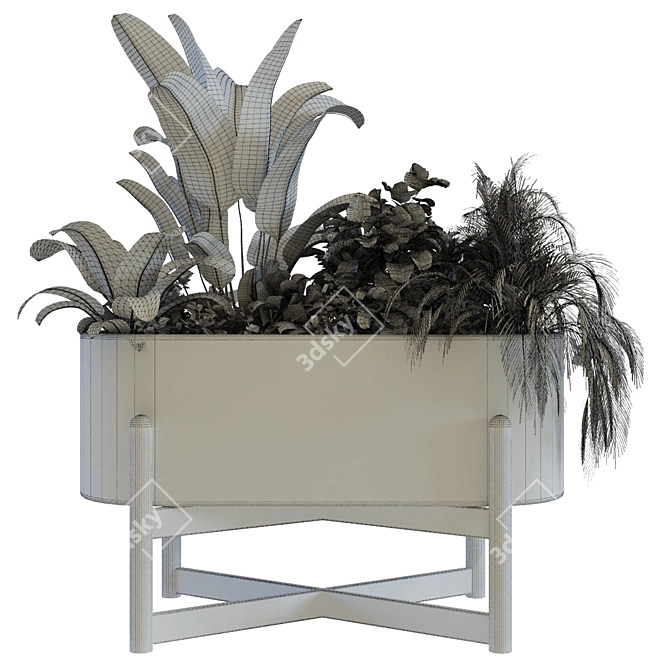 Elegant Plant Box Set 062 3D model image 6