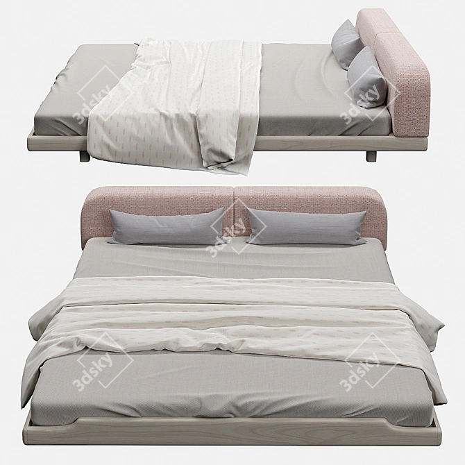 Elegant Eclair Bed by Zeitraum 3D model image 3