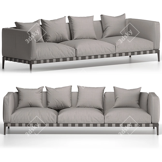 Contemporary Flexform Sofa 3D model image 4