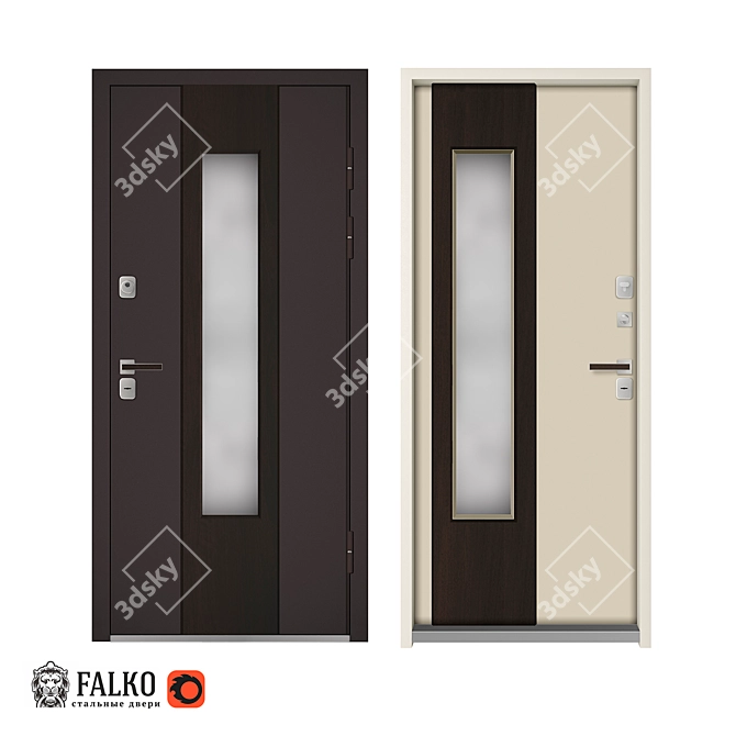 Siberian Elegance: Custom Entry Door
Elegance 800: Stylish and Functional 3D model image 1