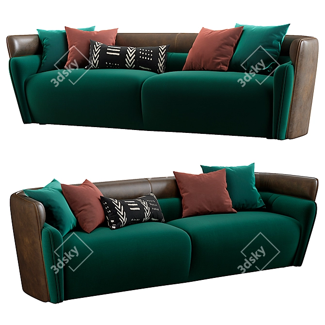 BOSS Leather Sofa 2014 | Stylish & Comfortable 3D model image 2