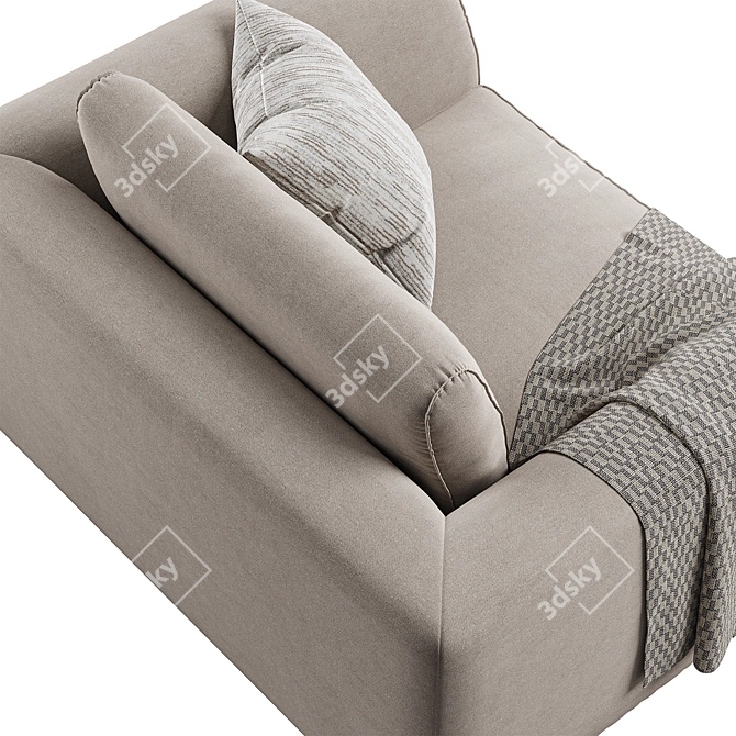 Chateau dAx Dudy: Stylish Fabric Sofas 3D model image 4