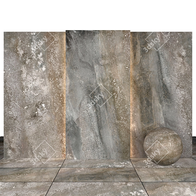 Luxury Travertine Slabs & Floor Tiles 3D model image 2