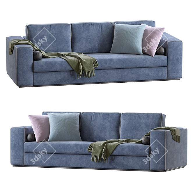 Elegant Alhambra Sofa: Luxurious Comfort for Your Home. 3D model image 2