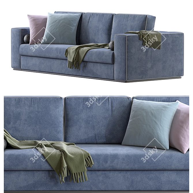 Elegant Alhambra Sofa: Luxurious Comfort for Your Home. 3D model image 3