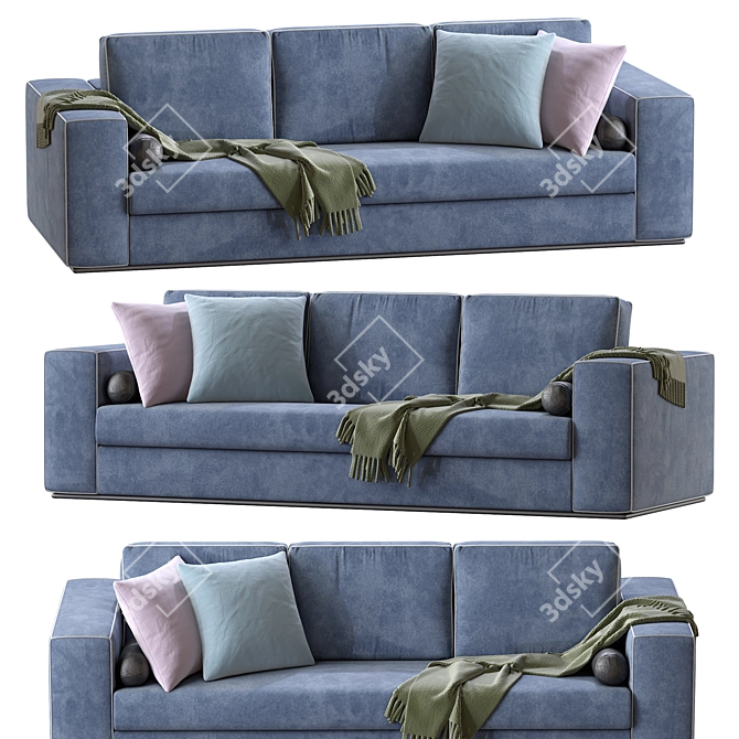 Elegant Alhambra Sofa: Luxurious Comfort for Your Home. 3D model image 4
