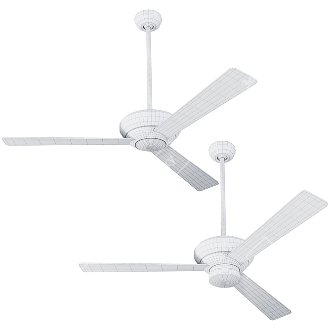 Altus Standard Ceiling Fan: Sleek, Modern Design 3D model image 6