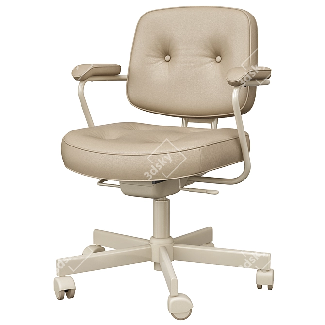 Ergonomic Grann Beige Office Chair 3D model image 1