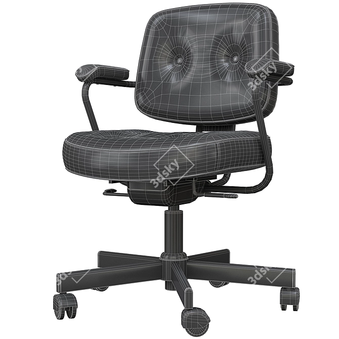 Ergonomic Grann Beige Office Chair 3D model image 14