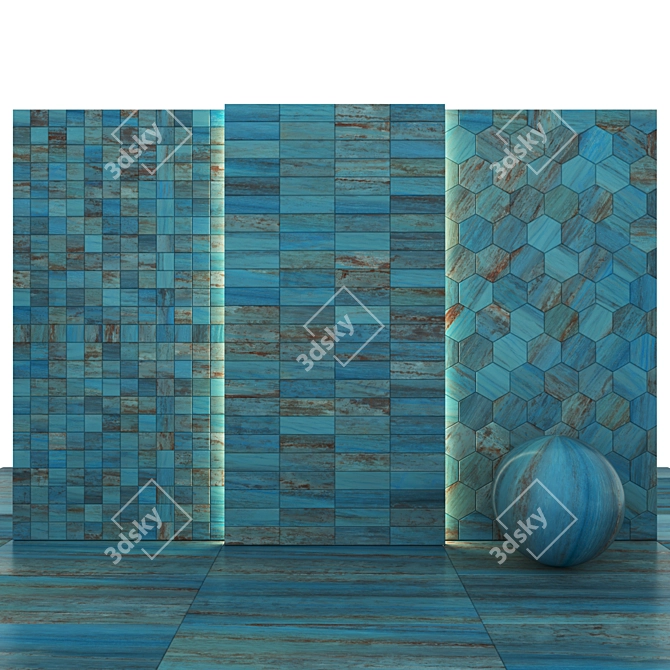 Azul Marble - Luxurious and Versatile Tiles 3D model image 2