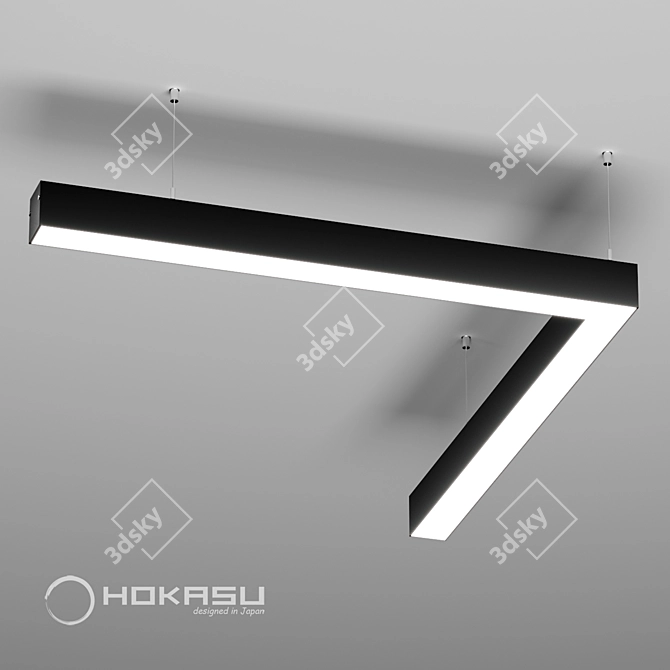 HOKASU Corner Lamp | Stylish and Efficient Corner Lighting 3D model image 1