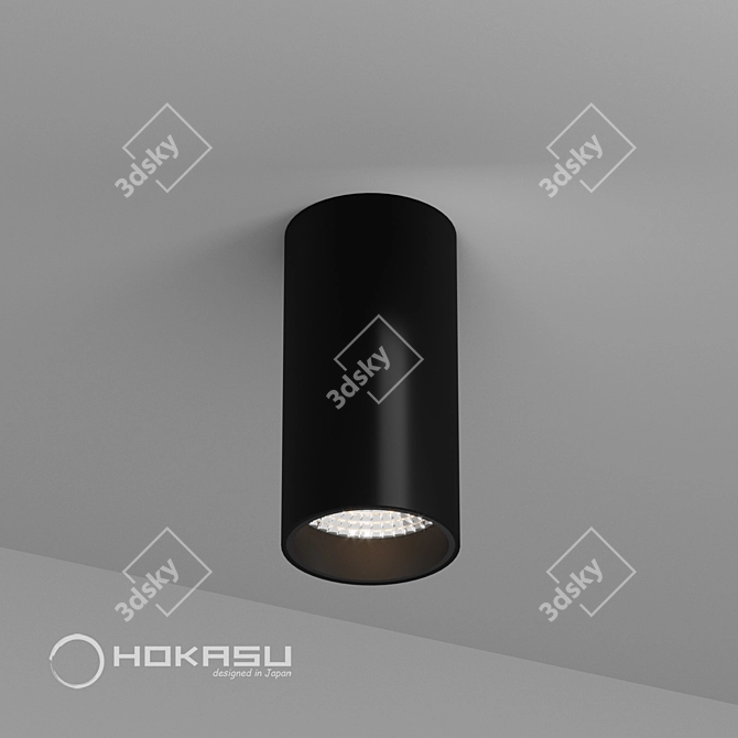 Modern Surface Mounted Lamp: HOKASU Tube 3D model image 1