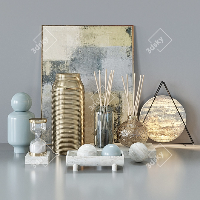 Elegant Home Decor Set 3D model image 1