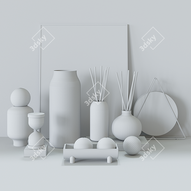 Elegant Home Decor Set 3D model image 2