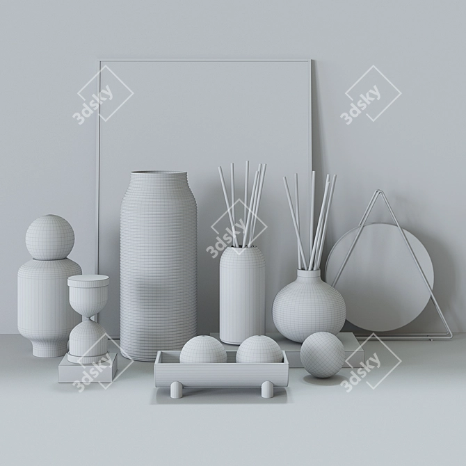 Elegant Home Decor Set 3D model image 3