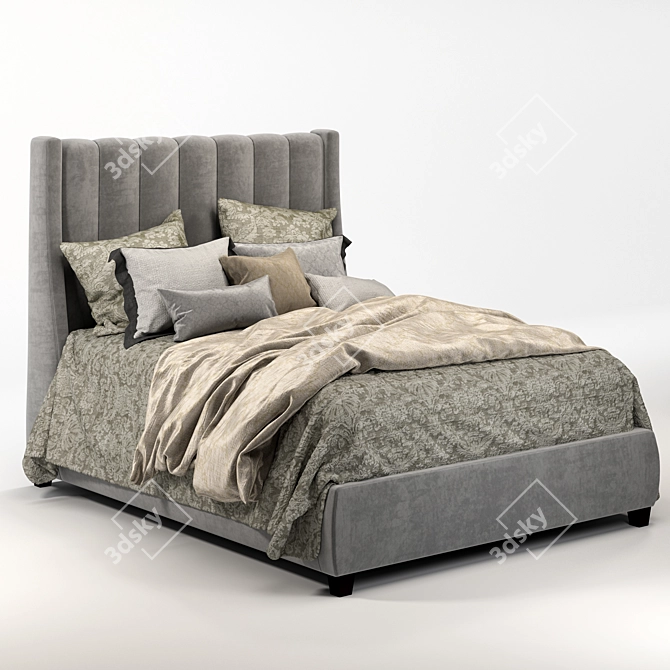 Elegant Hayworth Bed: Stylish and Luxurious 3D model image 2