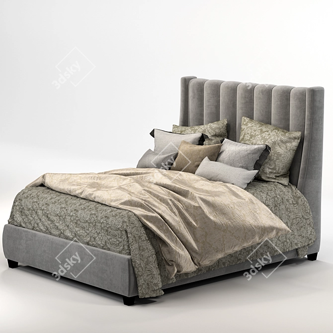Elegant Hayworth Bed: Stylish and Luxurious 3D model image 3