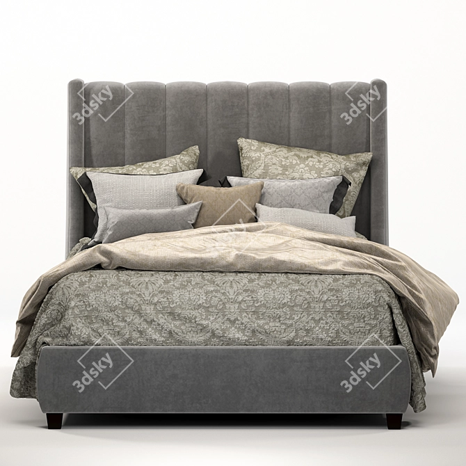 Elegant Hayworth Bed: Stylish and Luxurious 3D model image 4