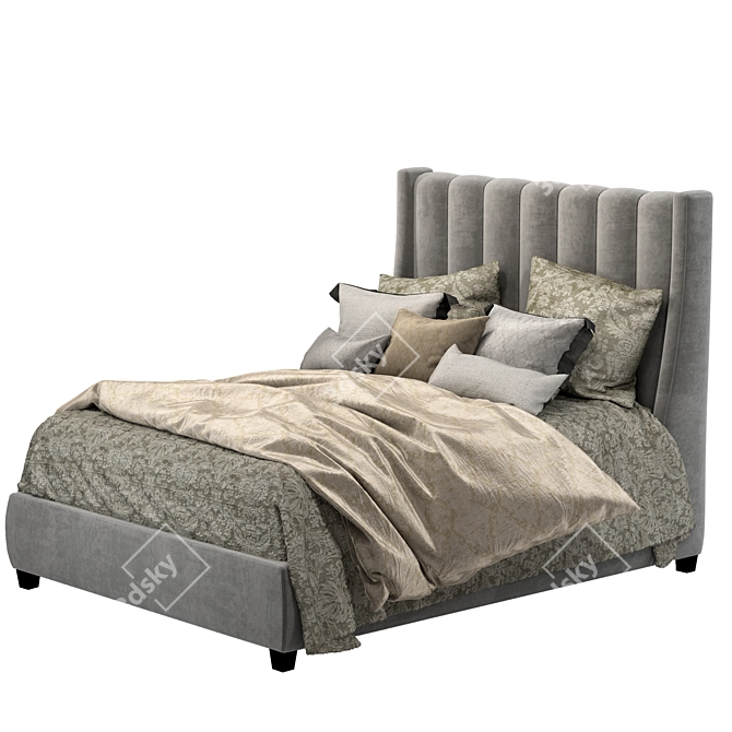 Elegant Hayworth Bed: Stylish and Luxurious 3D model image 7