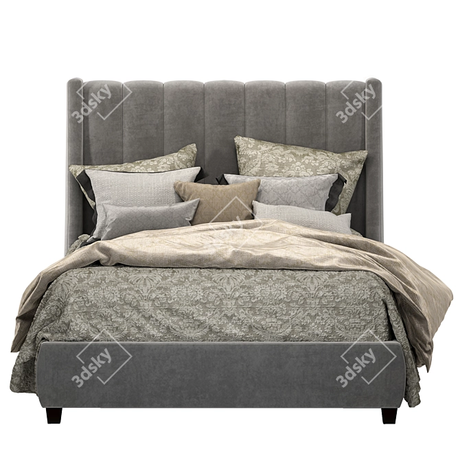 Elegant Hayworth Bed: Stylish and Luxurious 3D model image 8