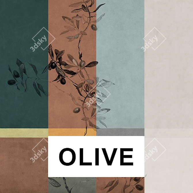 FACTURA Olive Vinyl Wallpaper: Stylish Russian Collection 3D model image 1