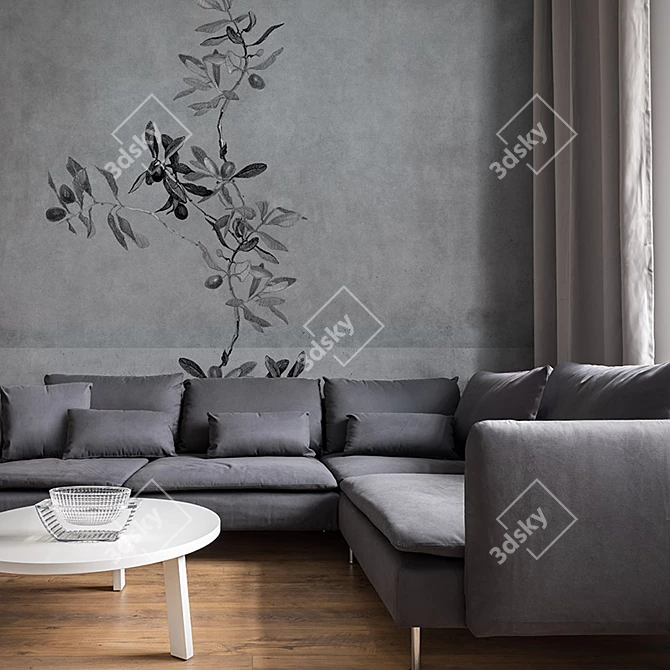 FACTURA Olive Vinyl Wallpaper: Stylish Russian Collection 3D model image 6