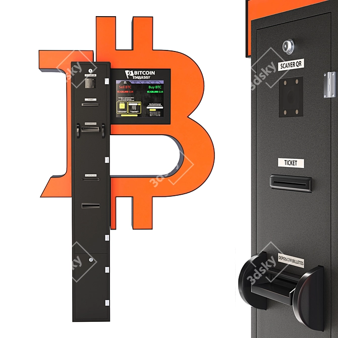 Crypto Cash Converter: Bitcoin ATM 3D model image 3