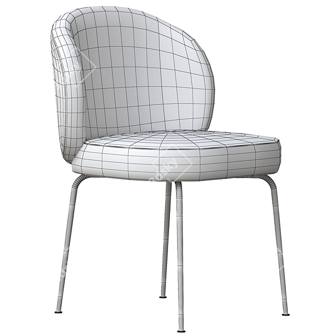 Elegant Upholstered Dining Chair 3D model image 5