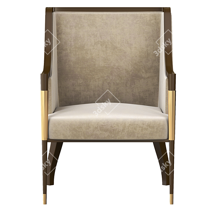 Elegant Signature Dining Arm Chair 3D model image 2