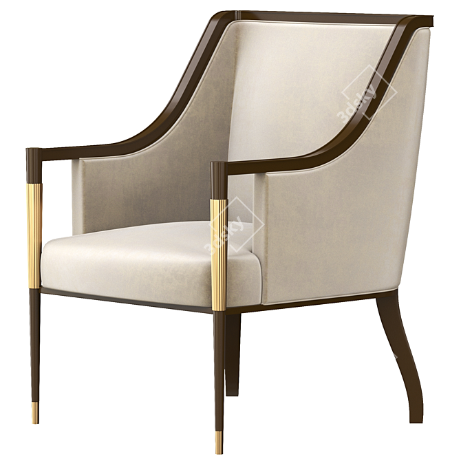 Elegant Signature Dining Arm Chair 3D model image 3