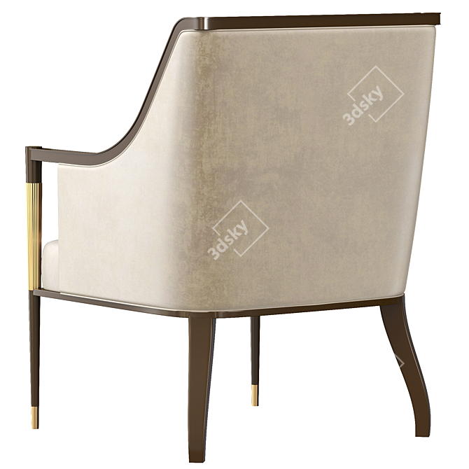 Elegant Signature Dining Arm Chair 3D model image 4