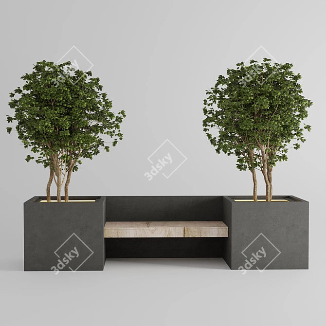 Versatile 3D Plant Bench 3D model image 2