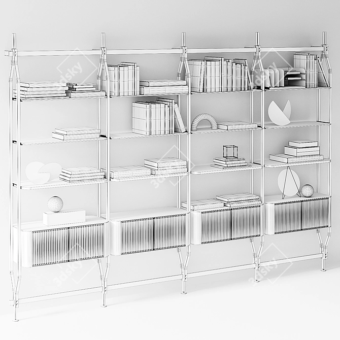 Bontempi Charlotte: Elegant Tall Shelves 3D model image 4