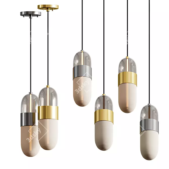 Modern Emilia Pendant Light 3D model image 1