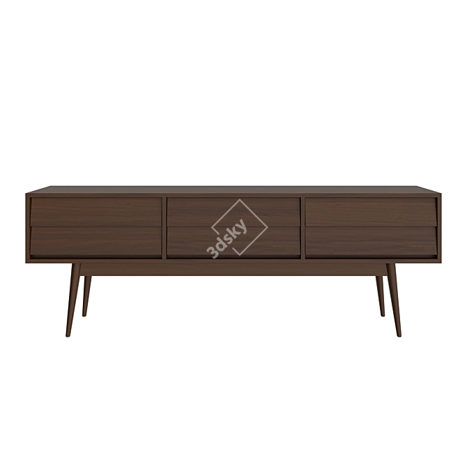 Elegant Vintage Sideboard 3D model image 1