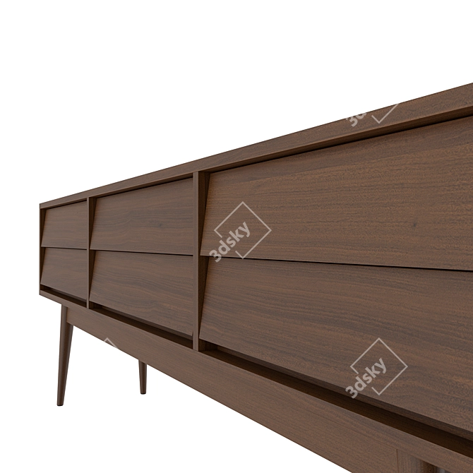 Elegant Vintage Sideboard 3D model image 5