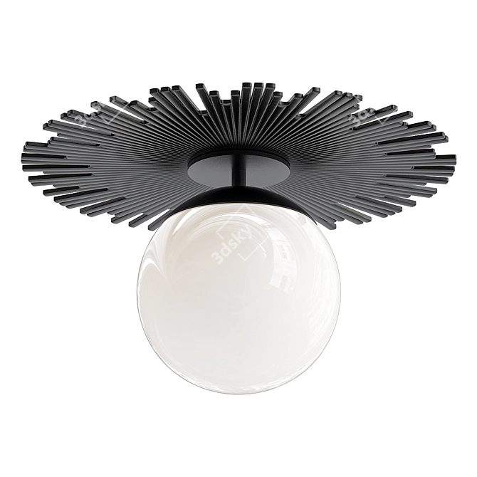 Radiant Starburst Flush Mount 3D model image 1