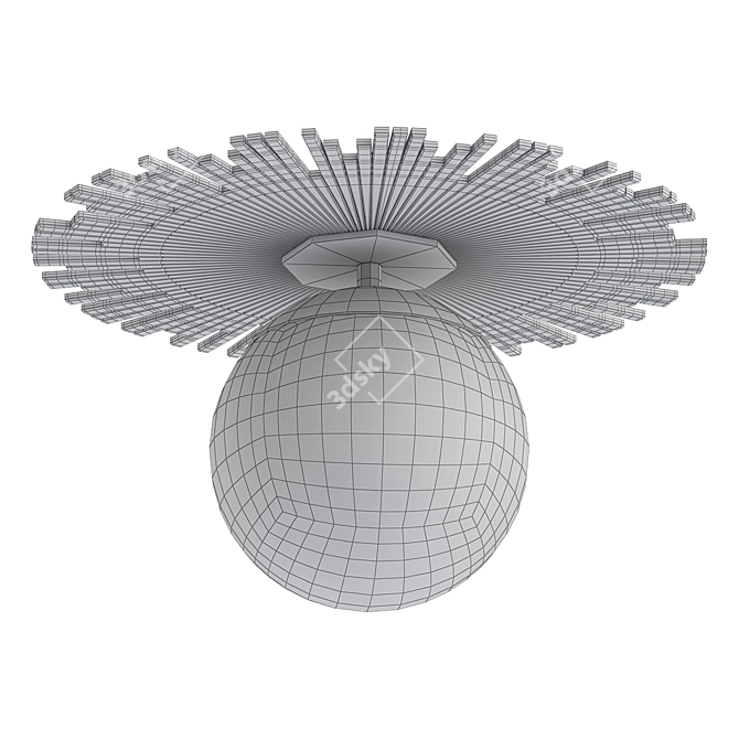 Radiant Starburst Flush Mount 3D model image 2