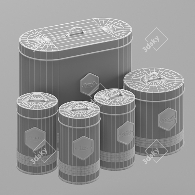 Poly Kitchen Storage Container 3D model image 3