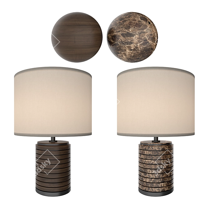 Vintage Centimeters Table Lamp 3D model image 2