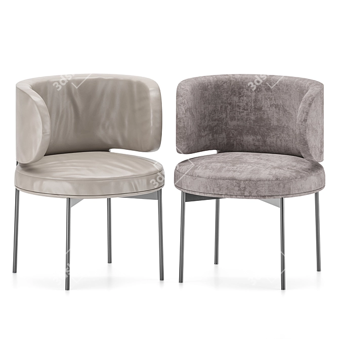 Sophisticated Akiko Chair by Gallotti & Radice 3D model image 1