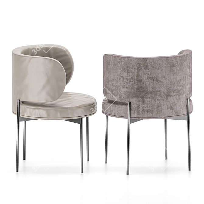 Sophisticated Akiko Chair by Gallotti & Radice 3D model image 3