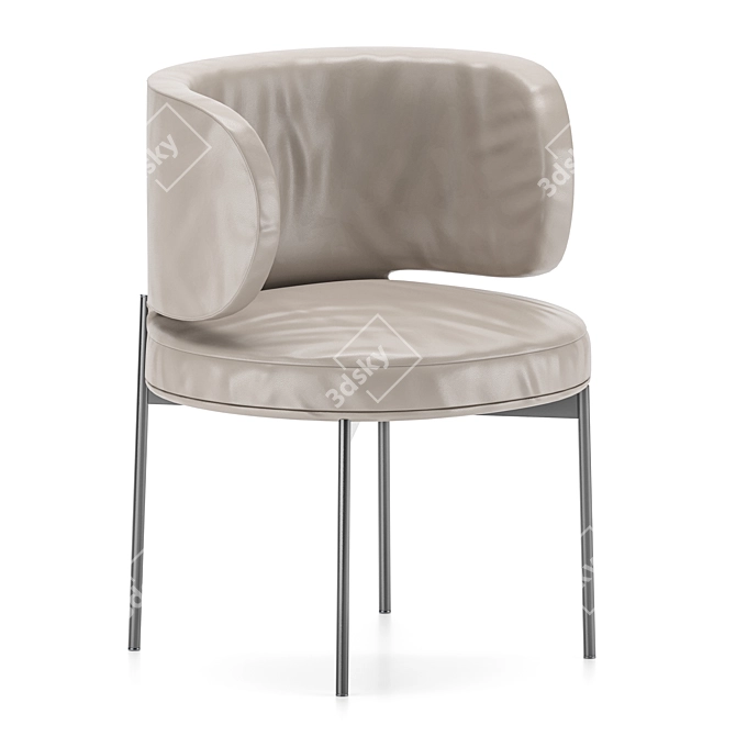 Sophisticated Akiko Chair by Gallotti & Radice 3D model image 4