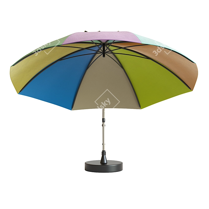 360º Swivel, Reclining Sun Umbrella 3D model image 4