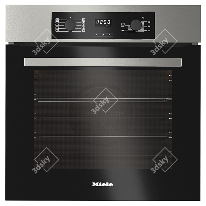 Miele Kitchen Appliances Set: Fridge, Oven, Microwave, Hood & Induction 3D model image 3