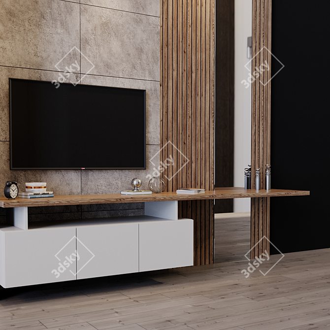 Title: Sleek TV Set with Immersive Display 3D model image 3