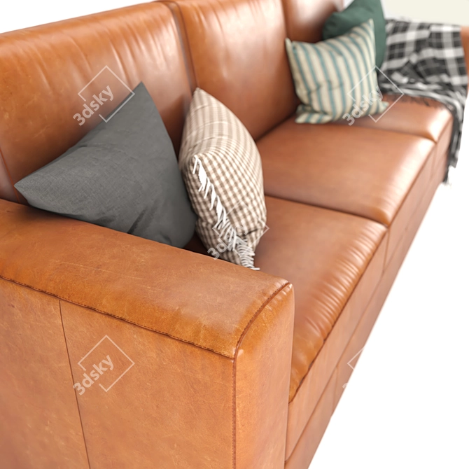 Luxury Leather Sofa: HomeVance Casero 3D model image 6