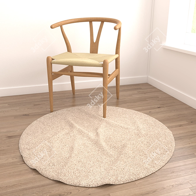 Versatile Round Rugs Set 3D model image 3